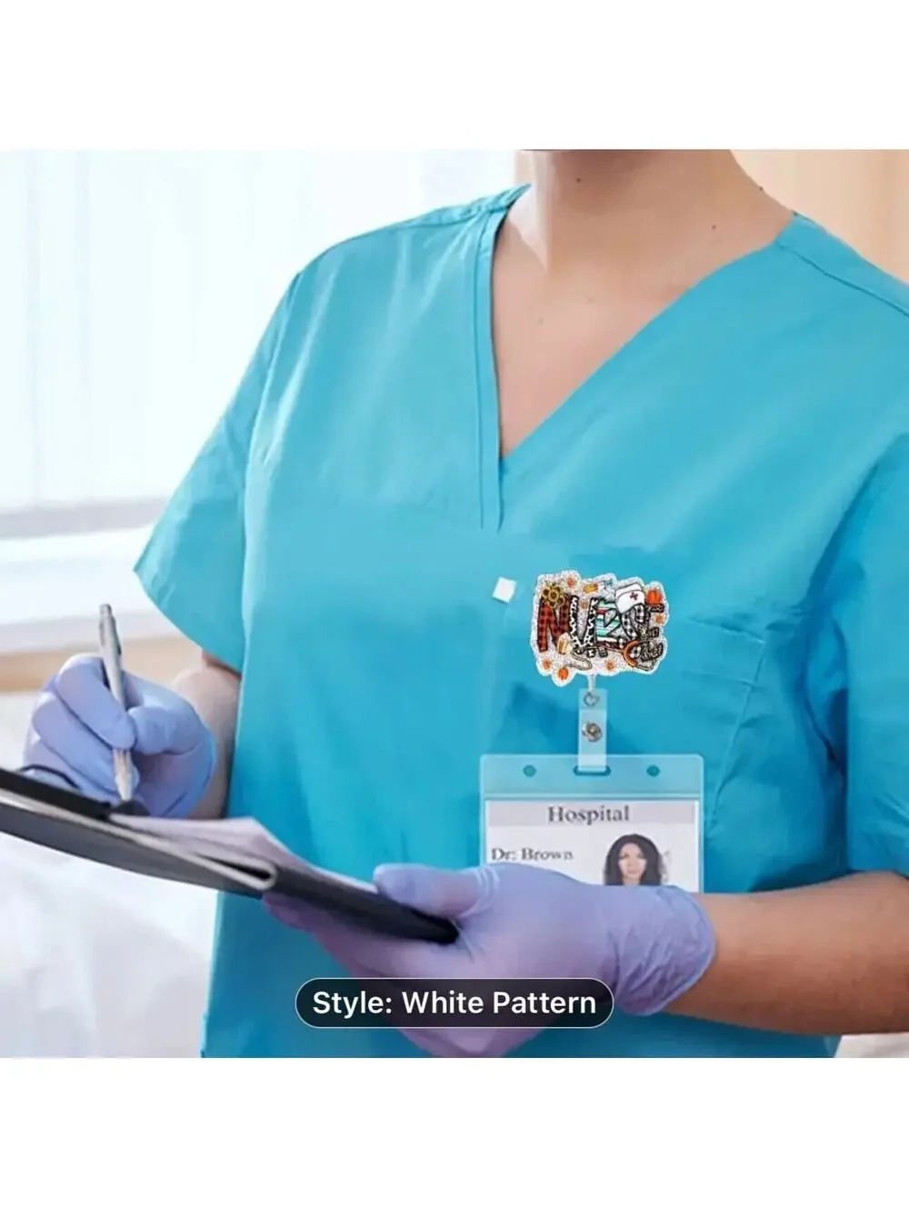Nurse Themed Silicone Retractable badge holder
